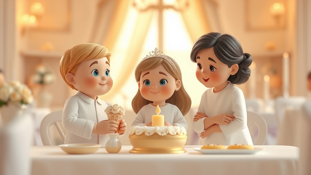 Ilustrație editorială 3D despre ce se întâmplă după botez și ce tradiții urmează