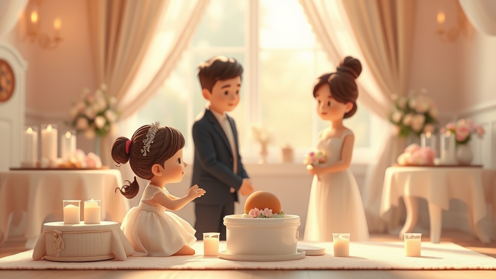 Ilustrație editorială 3D despre cum păstrezi un fond de rezervă pentru ziua botezului